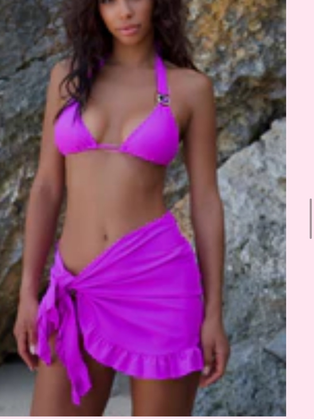 Purple Tie-Side Bikini Bottom - Picture 8 of 8